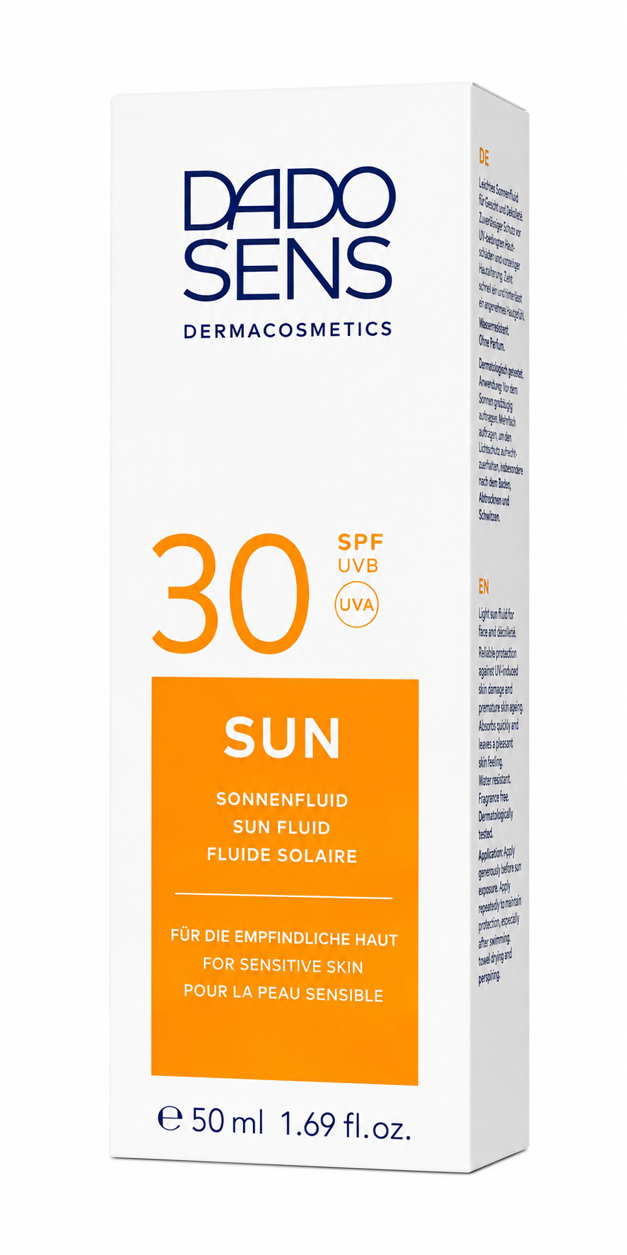 Dado Sens Zonnebrand Fluid SPF 30 – Natuurlijke zonnebrand fluid voor dagelijks gebruik