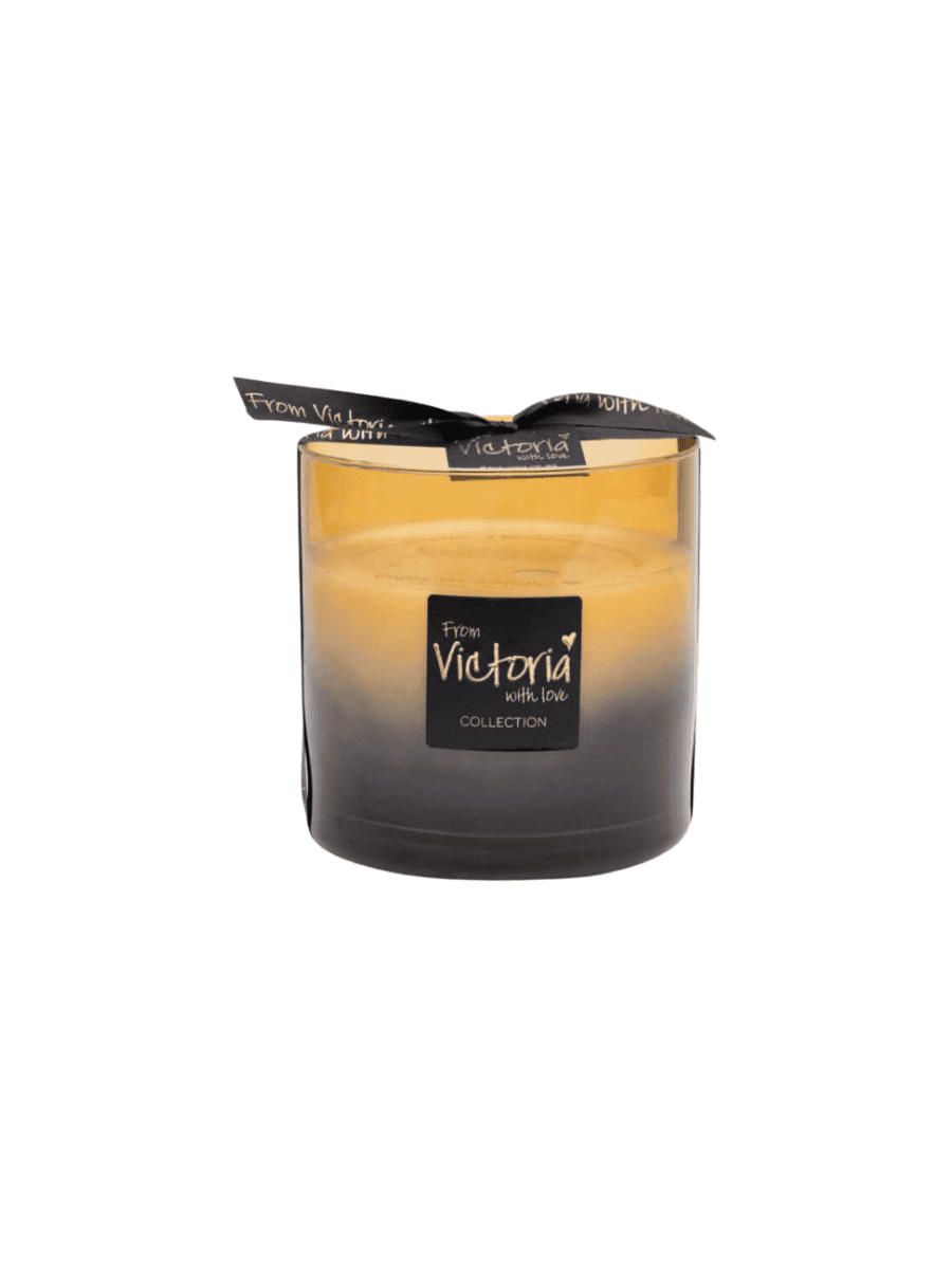 Fade Zwart Geurkaars – Victoria With Love 13cm gemiddeld
