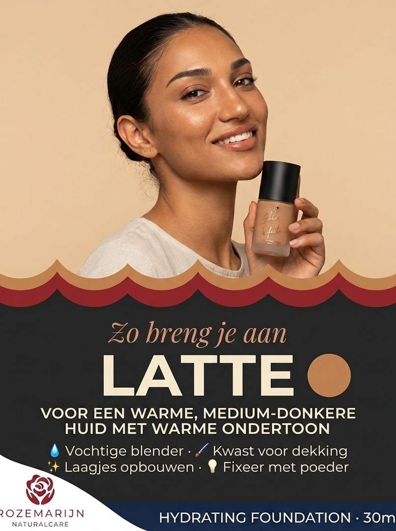 Zo gebruik je Liquid Hydrating Foundation Latte – Mineralissima applicatie
