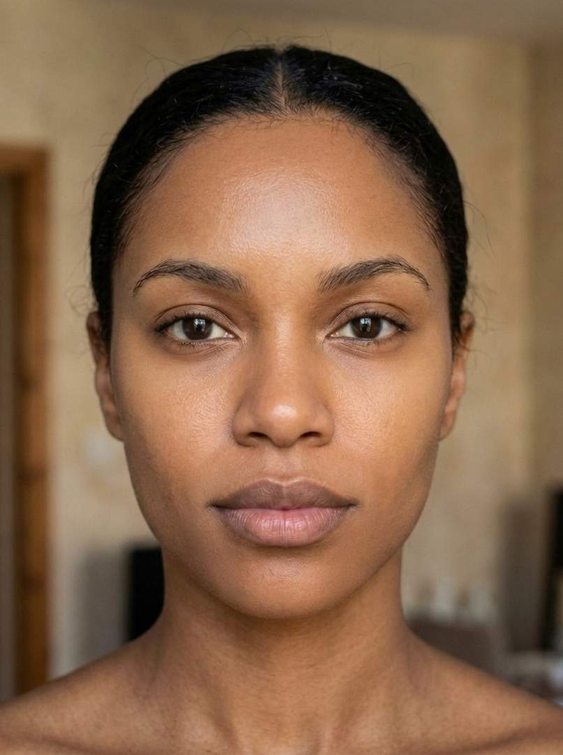 Na: Naomi 32 jaar, egale stralende huid na gebruik Latte foundation – Mineralissima