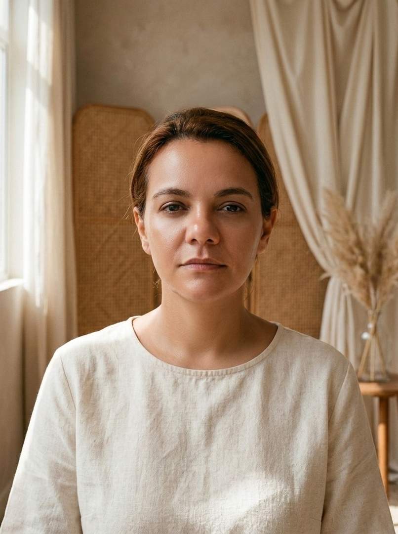 Na: Layla 38 jaar, egale gevoed huid na gebruik Latte foundation – Mineralissima