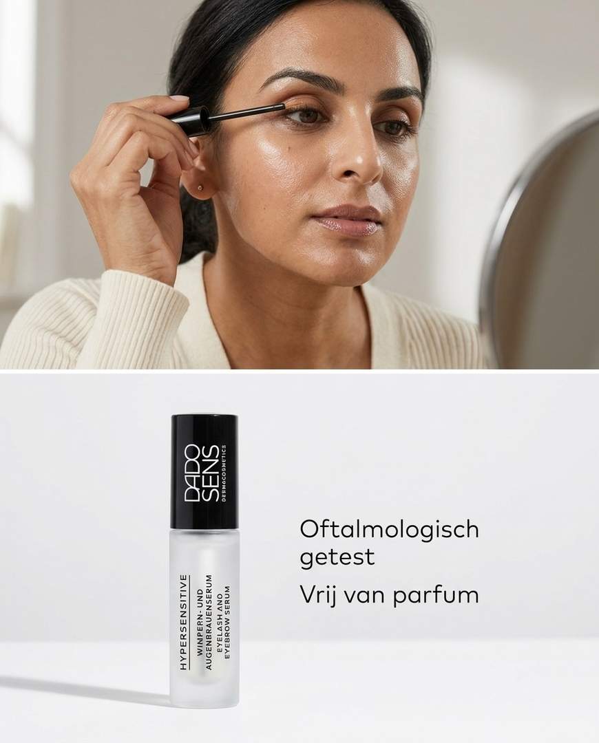 Dado Sens Hypersensitive Eyelash & Eyebrow Serum aanbrengen op wimperlijn
