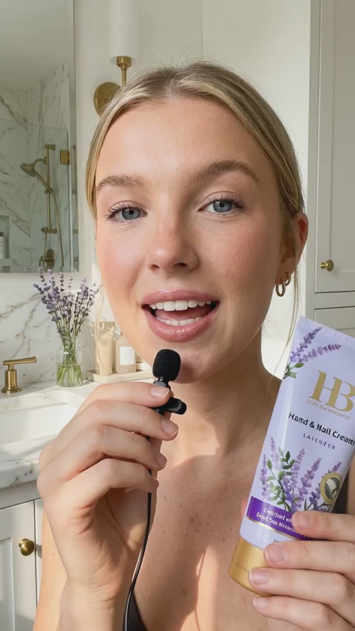 Load video: Hand &amp; Nagels Lavendel Crème – Verzachtend &amp; Versterkend (100ml)